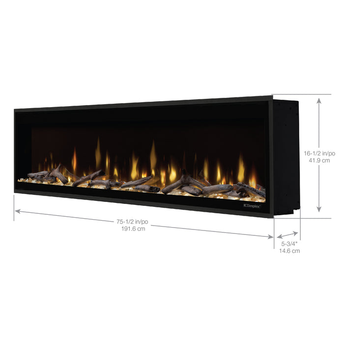 Ignite® Evolve 74" Built-in Linear  Electric Fireplace