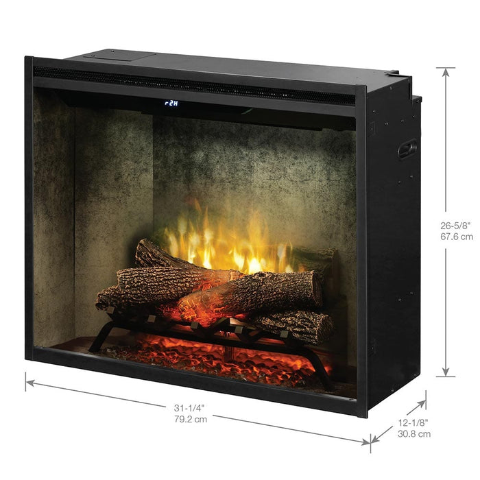 Dimplex 30 Inch Revillusion Built-In Electric Fireplace w/ Weathered Concrete