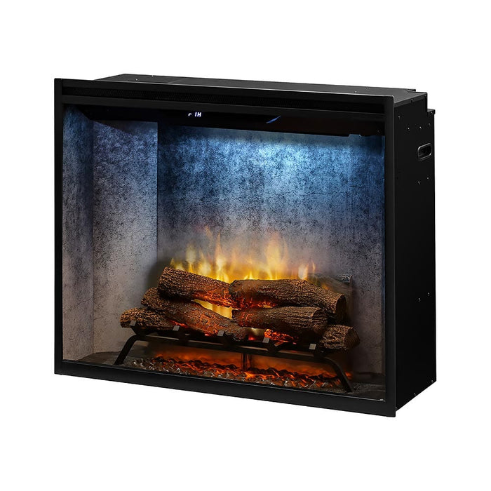 Dimplex 36 Inch Portrait Revillusion Built-In Electric Fireplace w/ Weathered Concrete