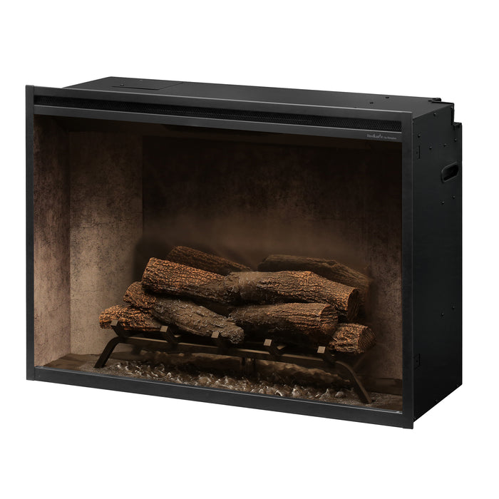 Dimplex Revillusion® 36" Built-in Electric Firebox - Weathered Concrete, with Glass Pane and Plug Kit  included