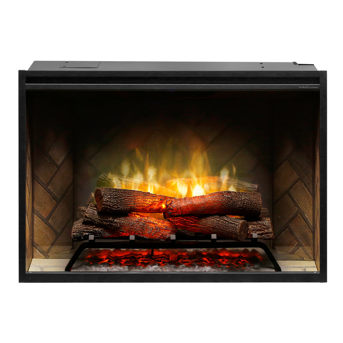 Dimplex Revillusion® 36" Built-in Electric Firebox - Herringbone, with Glass Pane and Plug Kit included