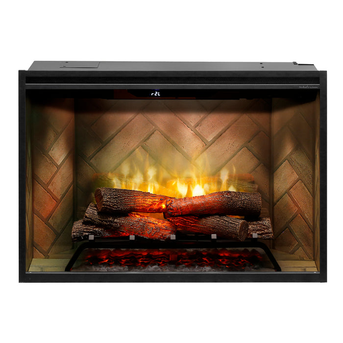 Dimplex Revillusion® 36" Built-in Electric Firebox - Herringbone, with Glass Pane and Plug Kit included