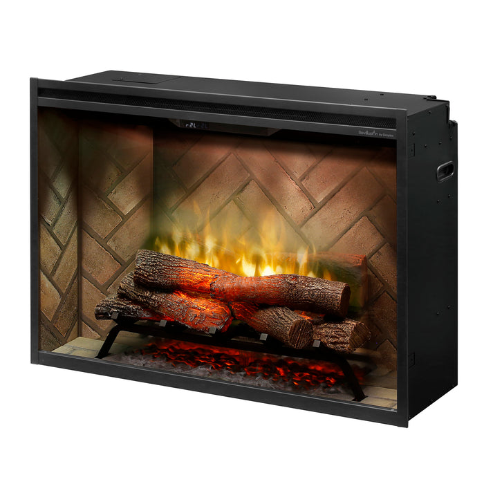 Dimplex Revillusion® 36" Built-in Electric Firebox - Herringbone, with Glass Pane and Plug Kit included