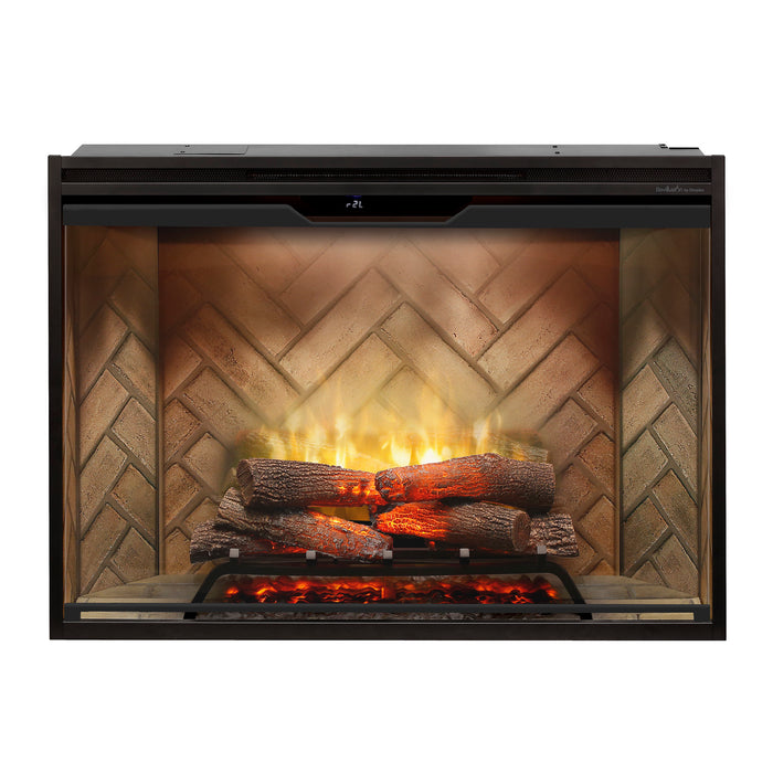 Dimplex Revillusion® 42" Built-in Electric Firebox -Herringbone, with Glass Pane and Plug Kit included