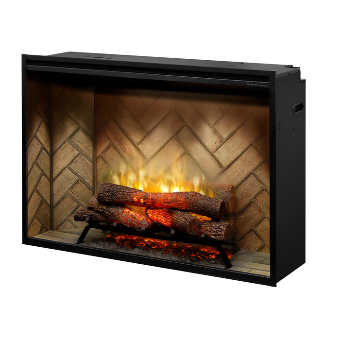 Dimplex Revillusion® 42" Built-in Electric Firebox -Herringbone, with Glass Pane and Plug Kit included